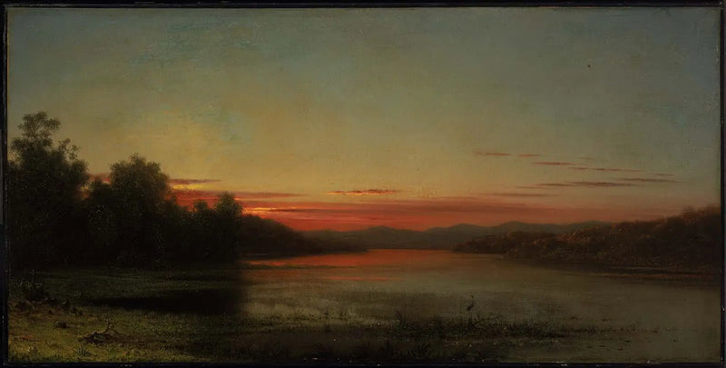 Gün Batımı: Lac Champlain - Martin Johnson Heade