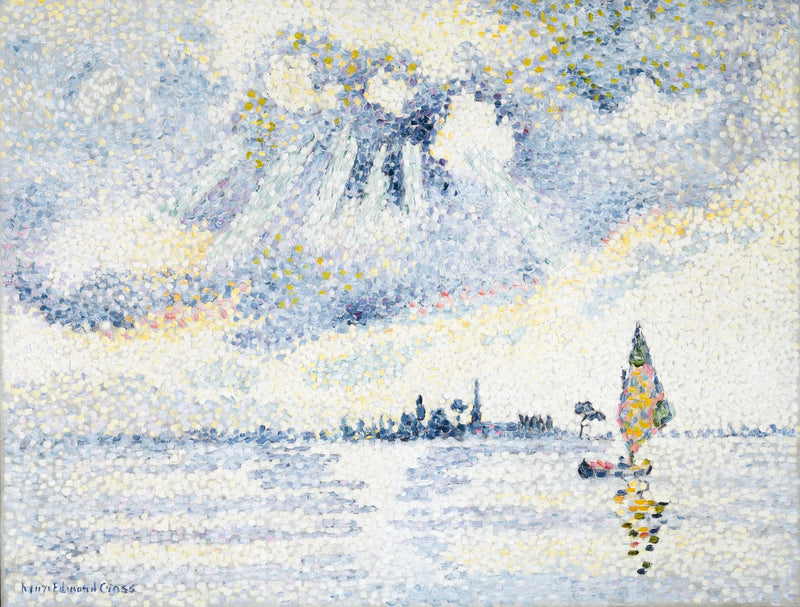 Venedik Lagünü'nde Gün Batımı - Henri-Edmond Cross