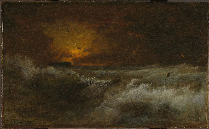 Güneş Batımı Denizde - George Inness