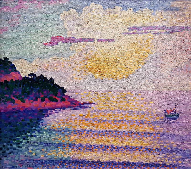 Güneş Batımı Denizde - Henri-Edmond Cross