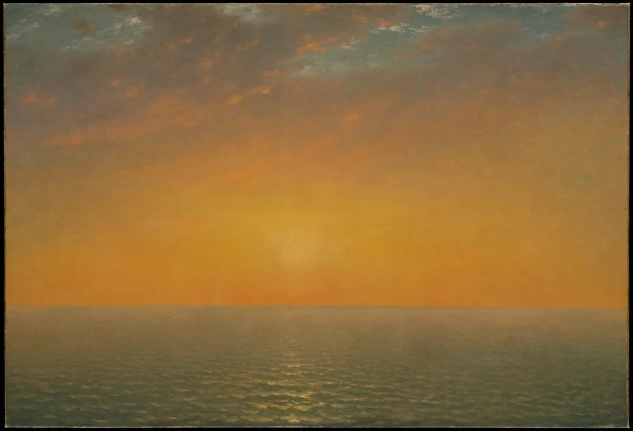 Güneş Batımı Denizde - John Frederick Kensett