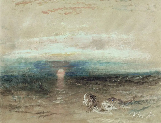 Coucher de soleil sur la mer - William Turner - Reproductions de tableaux et peintures haut de gamme