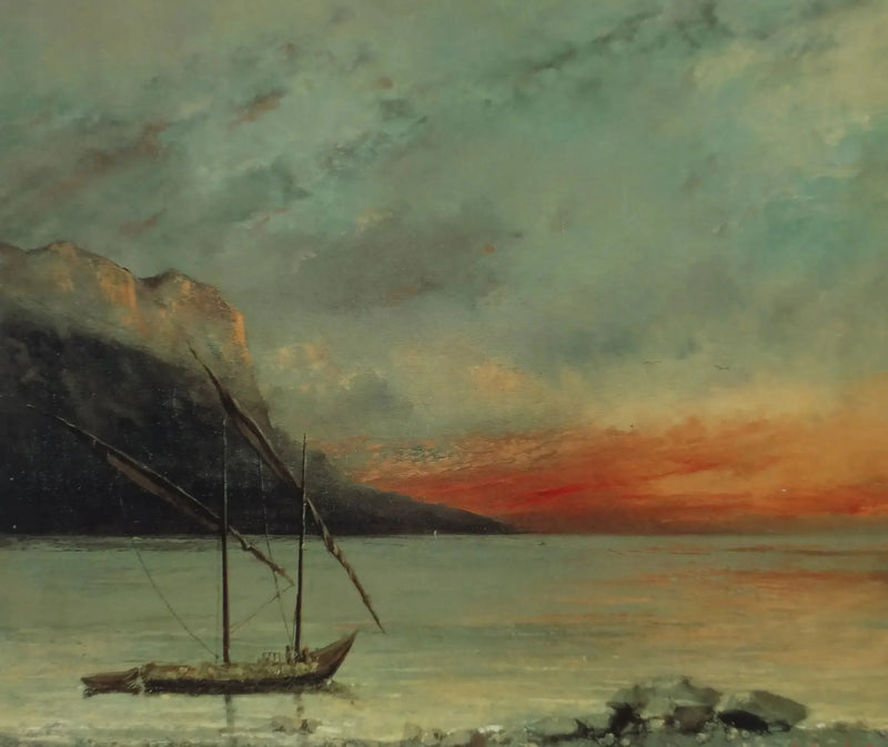 Léman Güneşi Batışı - Gustave Courbet