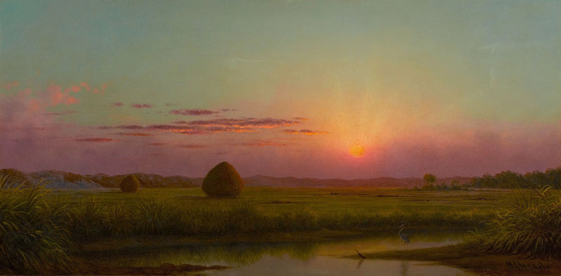 Marais'ta Gün Batımı - Martin Johnson Heade