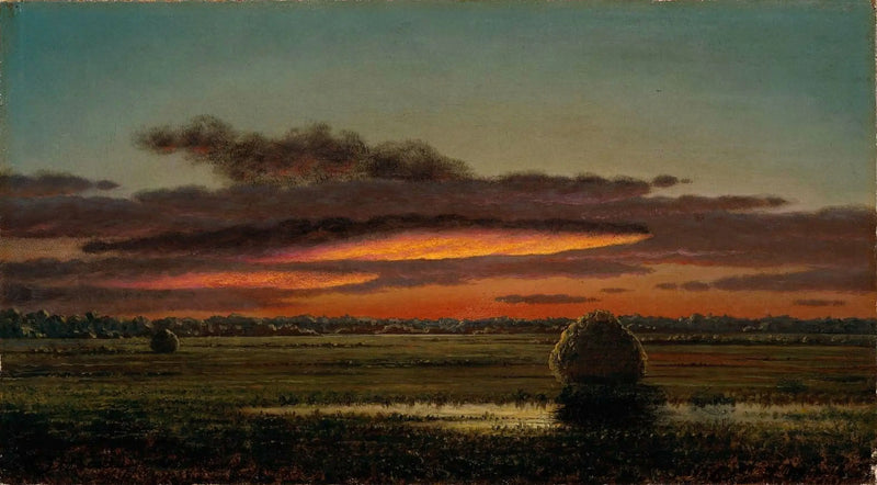 Batık Güneş Manzarası - Martin Johnson Heade