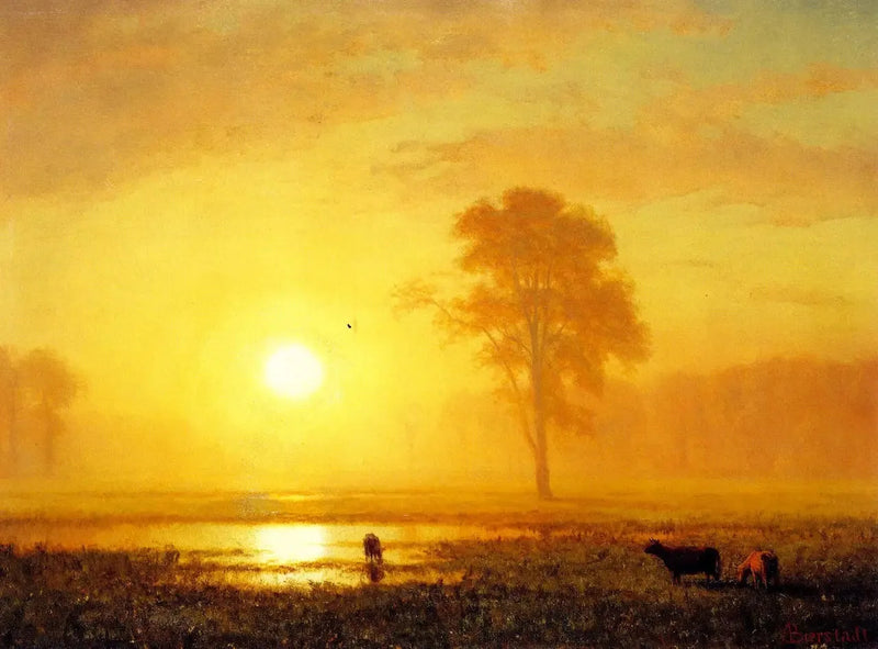 Gün batımı ovalarında - Albert Bierstadt