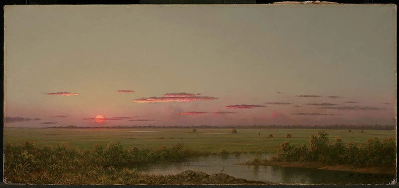 Long Beach'te Gün Batımı - Martin Johnson Heade