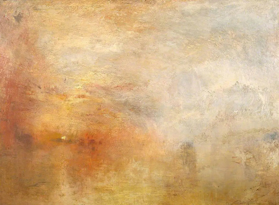 Bir göl üzerindeki gün batımı - J. M. W. Turner