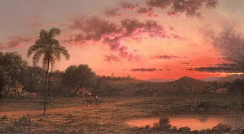 Gün batımı: Brezilya'da bir sahne - Martin Johnson Heade