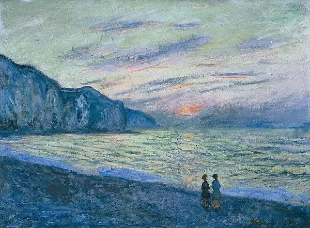 Pourville'de Gün Batımı - Claude Monet