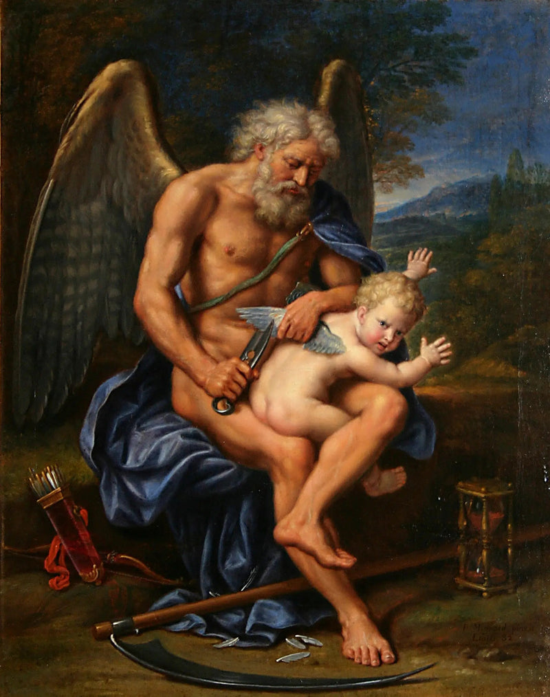 Kupaidenin Kanatlarıyla Zamanı Kesmek - Pierre Mignard