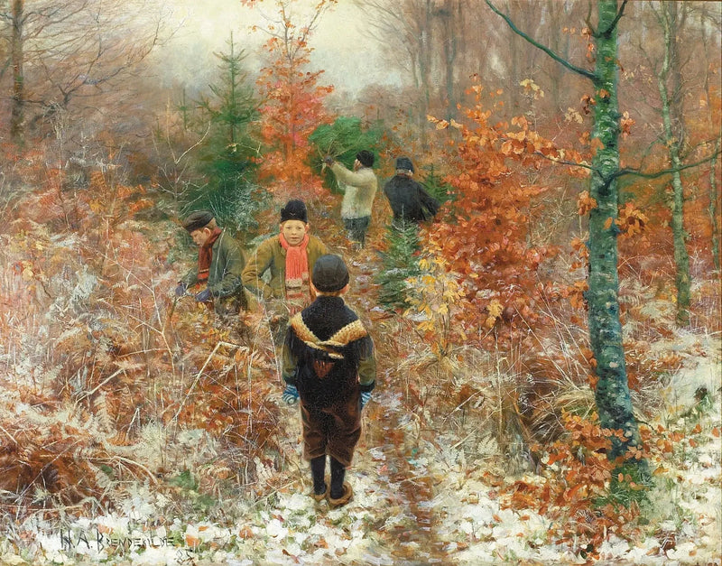 Noel çamlarını kesmek. - H. A. Brendekilde