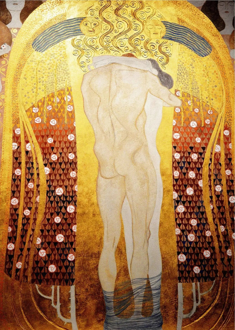 Sarılmış Çift (Beethoven Frizi) - Gustav Klimt