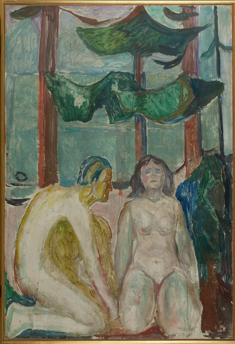 Ağaçların Altında Çıplak Çift - Edvard Munch