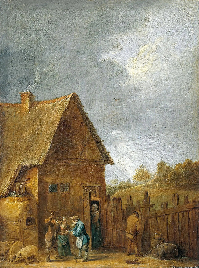 Bir Köylü Evinin Avlusu - David Teniers le Jeune