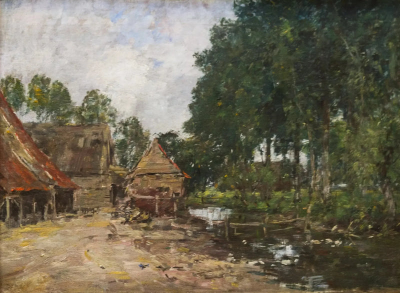 Çiftlik Avlusu - Eugène Boudin
