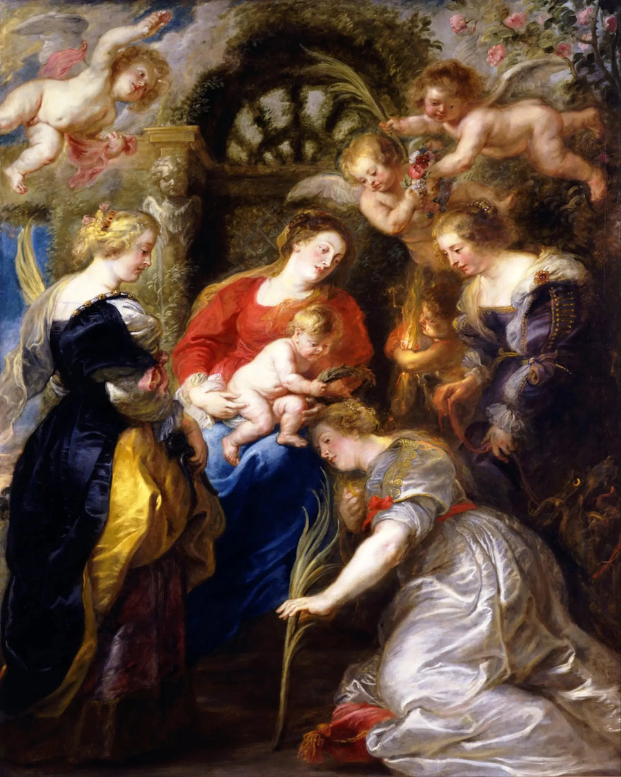 Azize Catherine Taç Giydirilmesi - Peter Paul Rubens