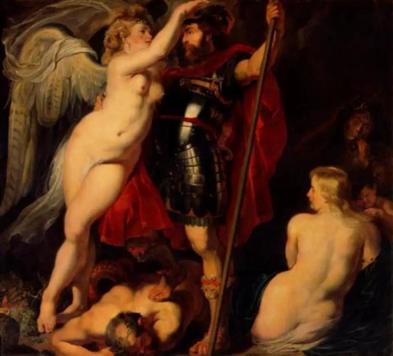 Kahramanı taçlandırmak - Peter Paul Rubens