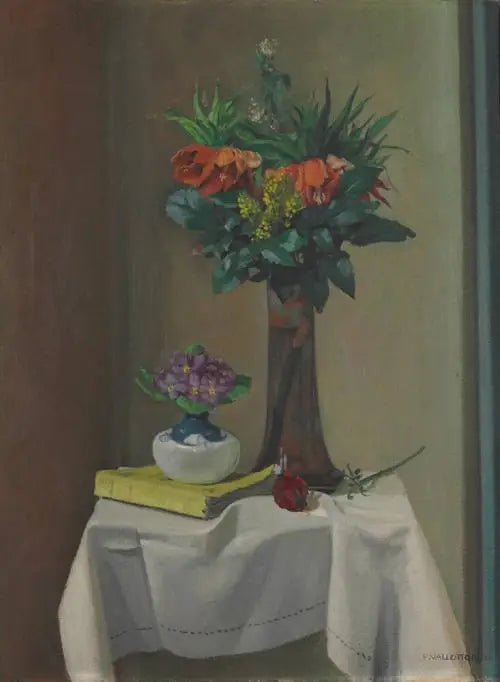 İmparator Taçları (Beyaz Masa Örtüsü) - Félix Vallotton