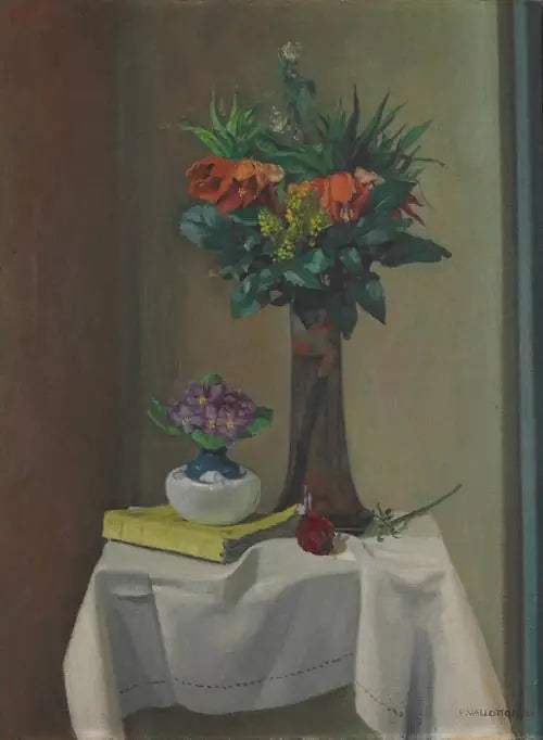 İmparator Taçları (Beyaz Masa Örtüsü) - Félix Vallotton