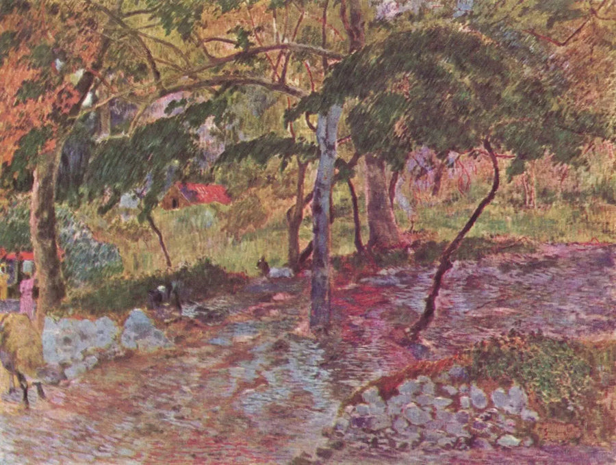 Ağaçların Altındaki Akarsu, Martinik - Paul Gauguin