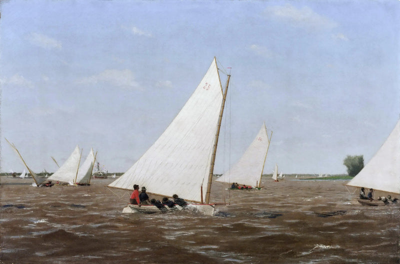 Delaware'da yelkenli yarışları - Thomas Eakins
