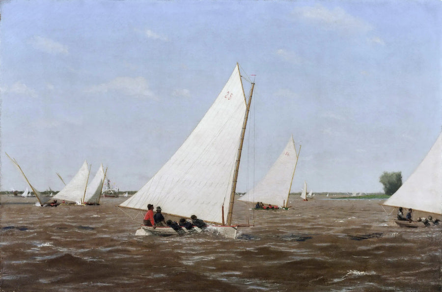 Delaware'da yelkenli yarışları - Thomas Eakins