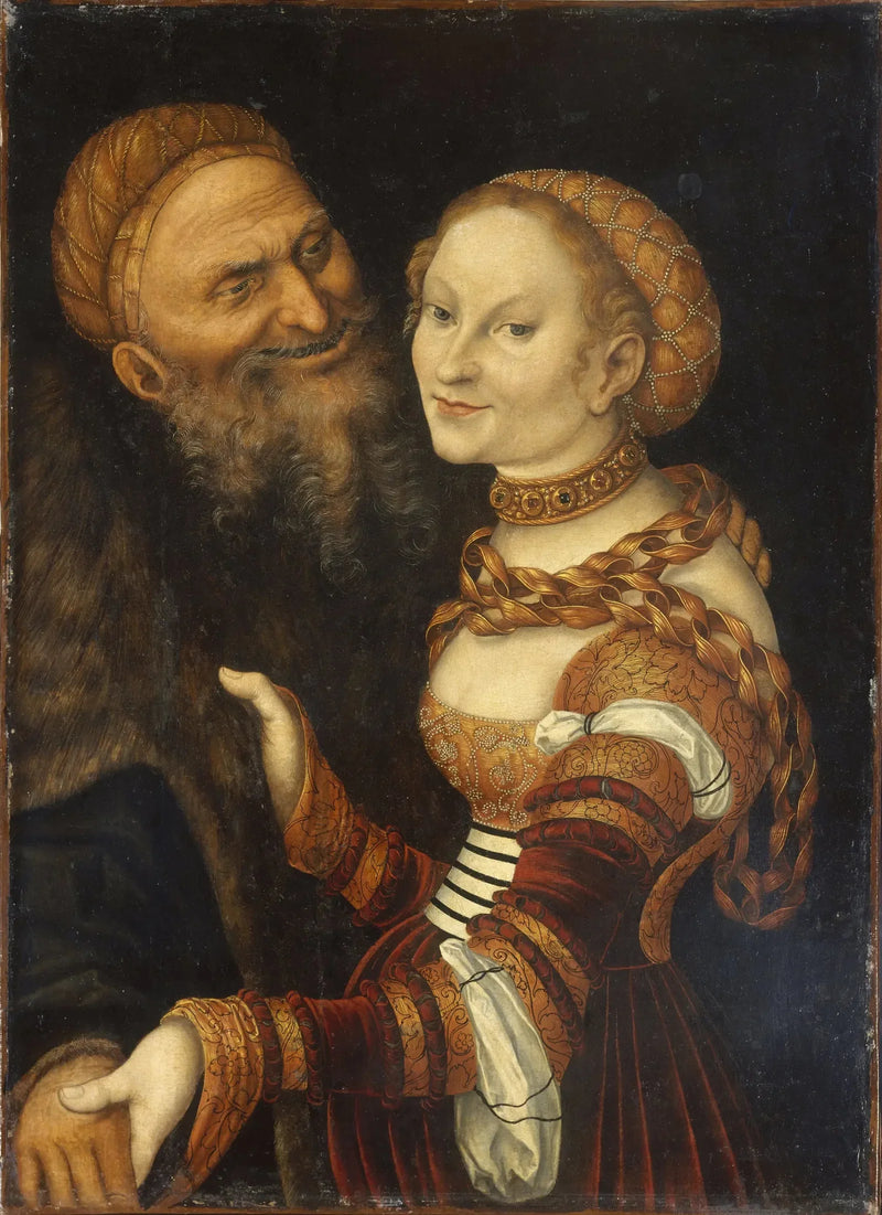 Courtisane ve Yaşlı Adam - Lucas Cranach the Elder