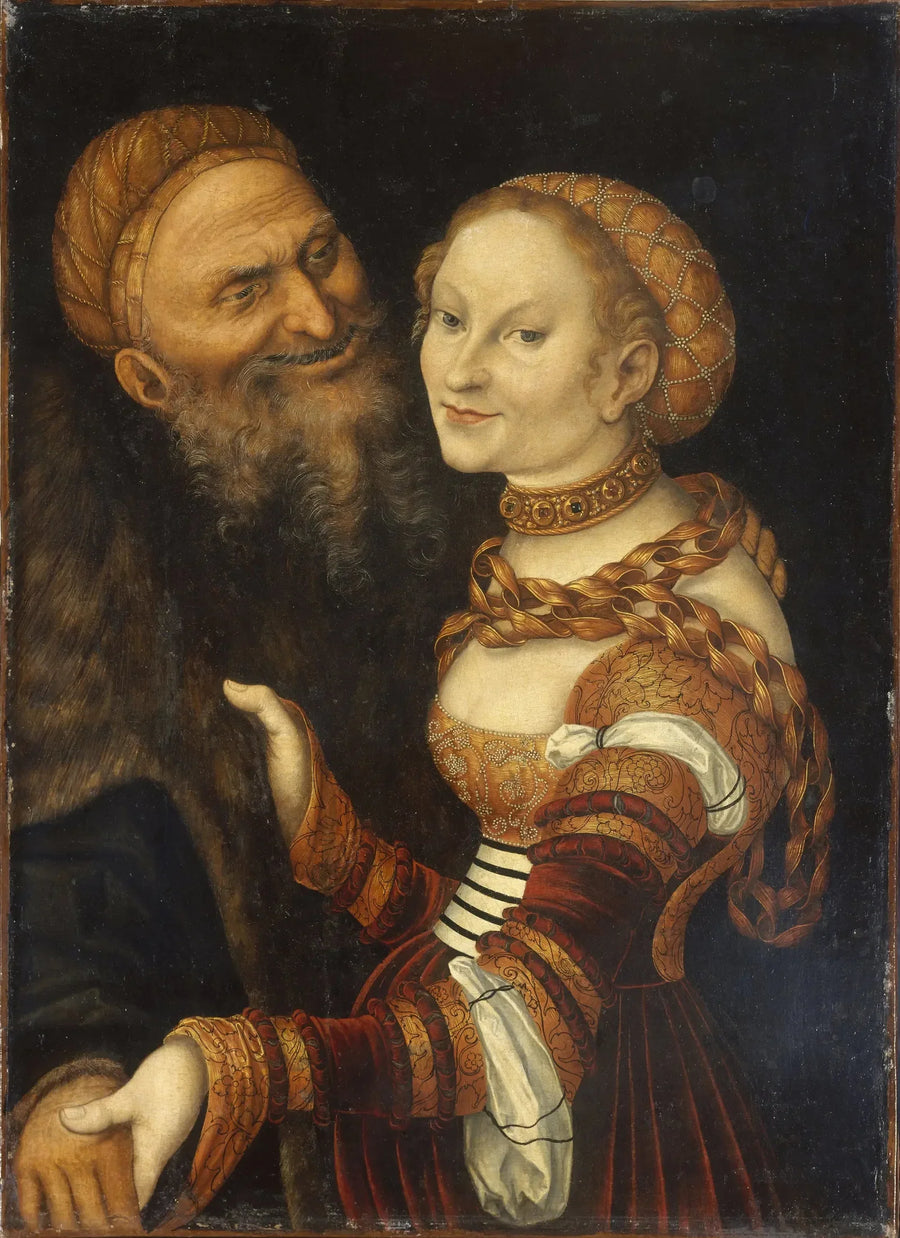 Courtisane ve Yaşlı Adam - Lucas Cranach the Elder