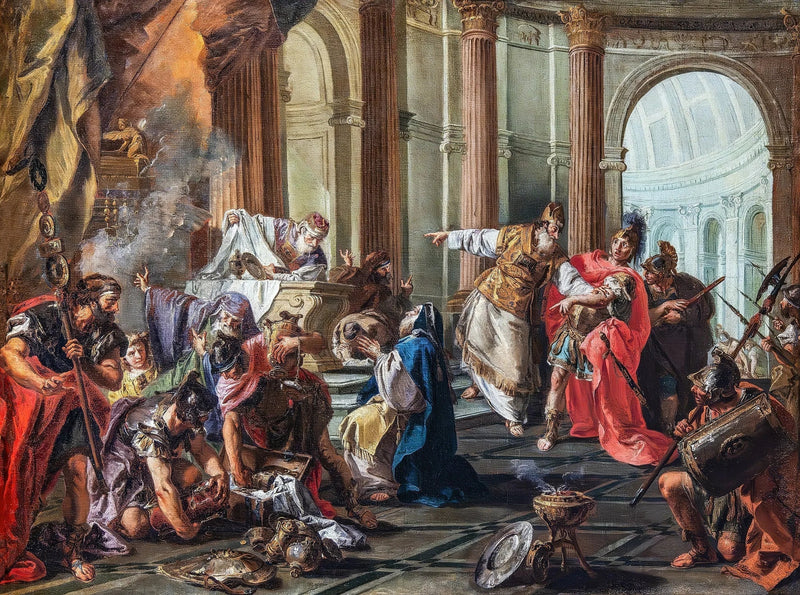 Crassus Kudüs Tapınağı'nı Talan Ediyor - Giovanni Battista Pittoni