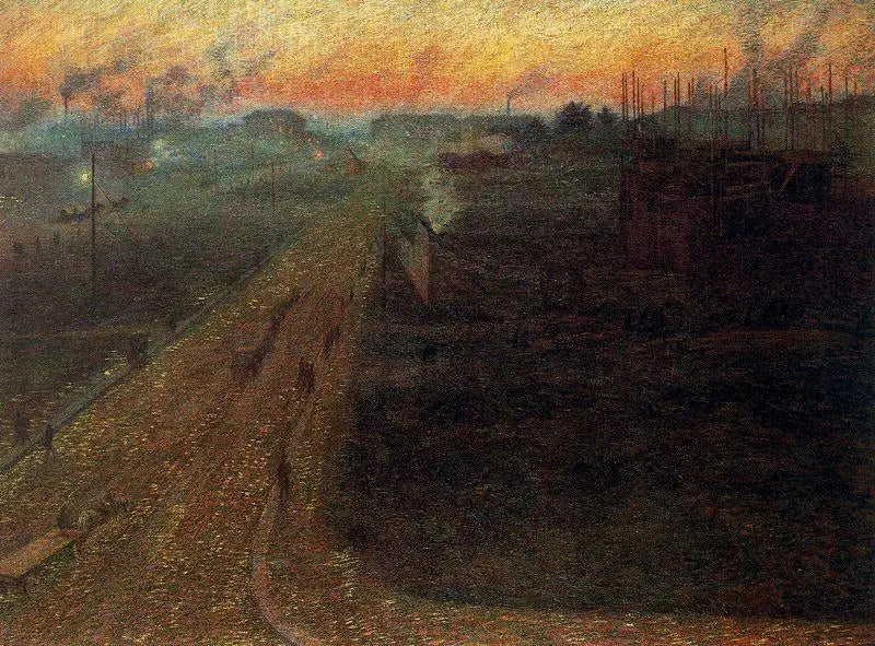 Porta Romana Günbatımı - Umberto Boccioni