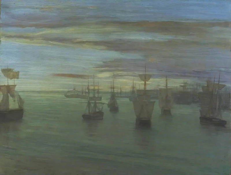 Ten rengi ve yeşil alacakaranlık: Valparaiso - James Abbott McNeill Whistler