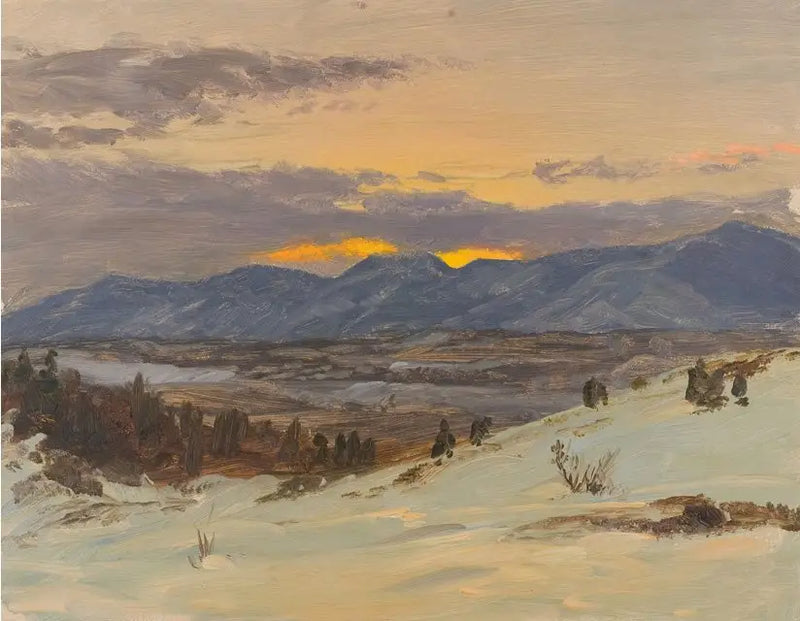 Olana Kış Günbatımı - Frederic Edwin Church