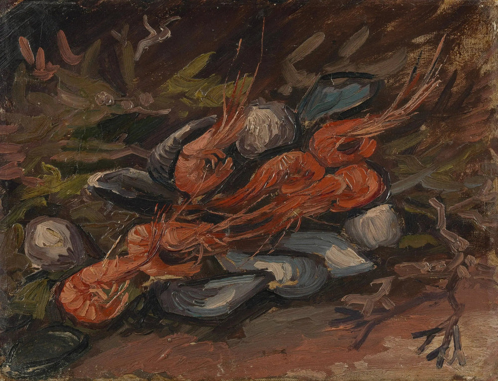 Crevettes et moules - Vincent van Gogh image 1 reproduction réalisée par Alpha Reproduction
