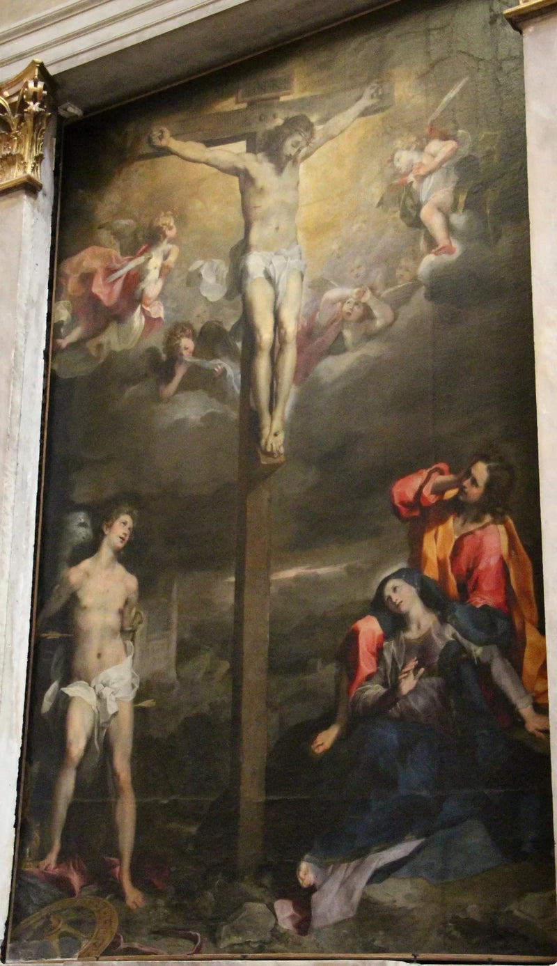Korsifi with the Madonna, San Giovanni ve San Sebastiano - Federico Barroci