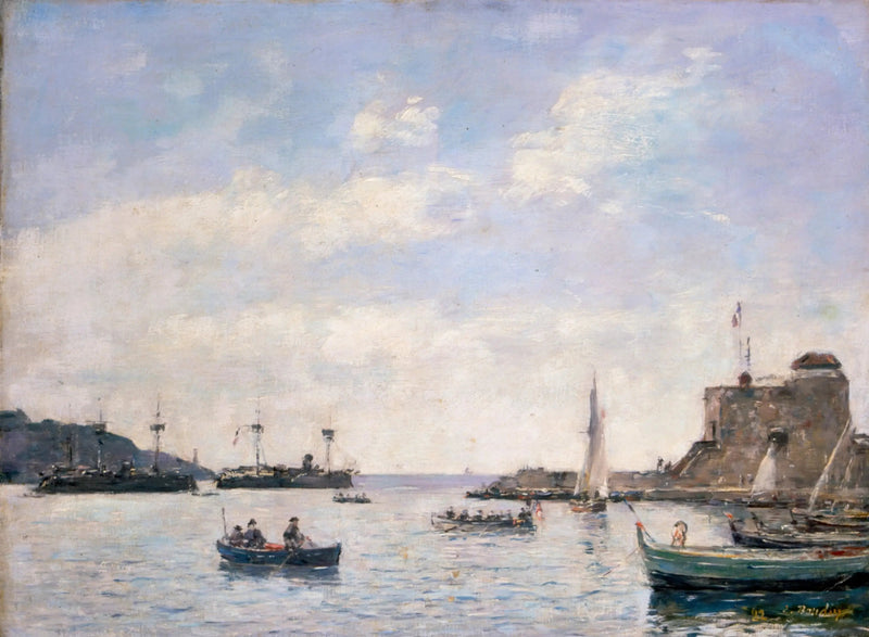 Villefranche'daki Kruvazörler - Eugène Boudin