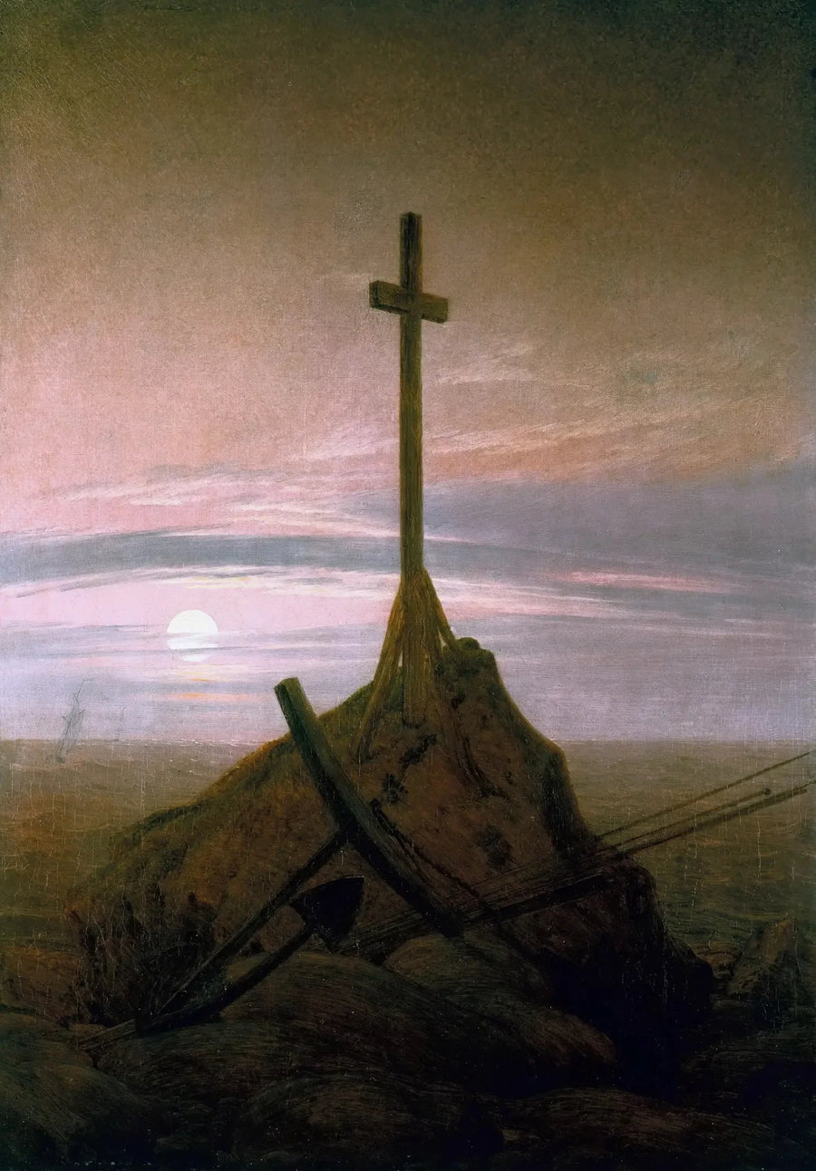 Baltık Denizi'ni Gözetleyen Haç - Caspar David Friedrich