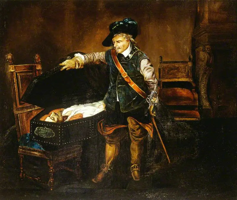Cromwell, Charles I'in bedenine bakarken - Paul Delaroche