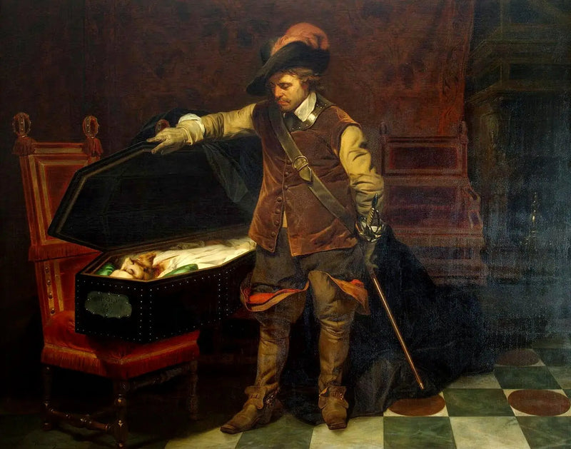 Cromwell, I. Charles'in cenazesinde - Paul Delaroche