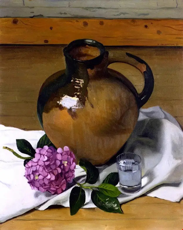 Kâse ve hortensia - Félix Vallotton