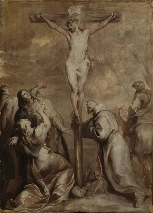 İsa'nın Çarmıha Gerilişi ve Aziz Fransis - Antoine van Dyck