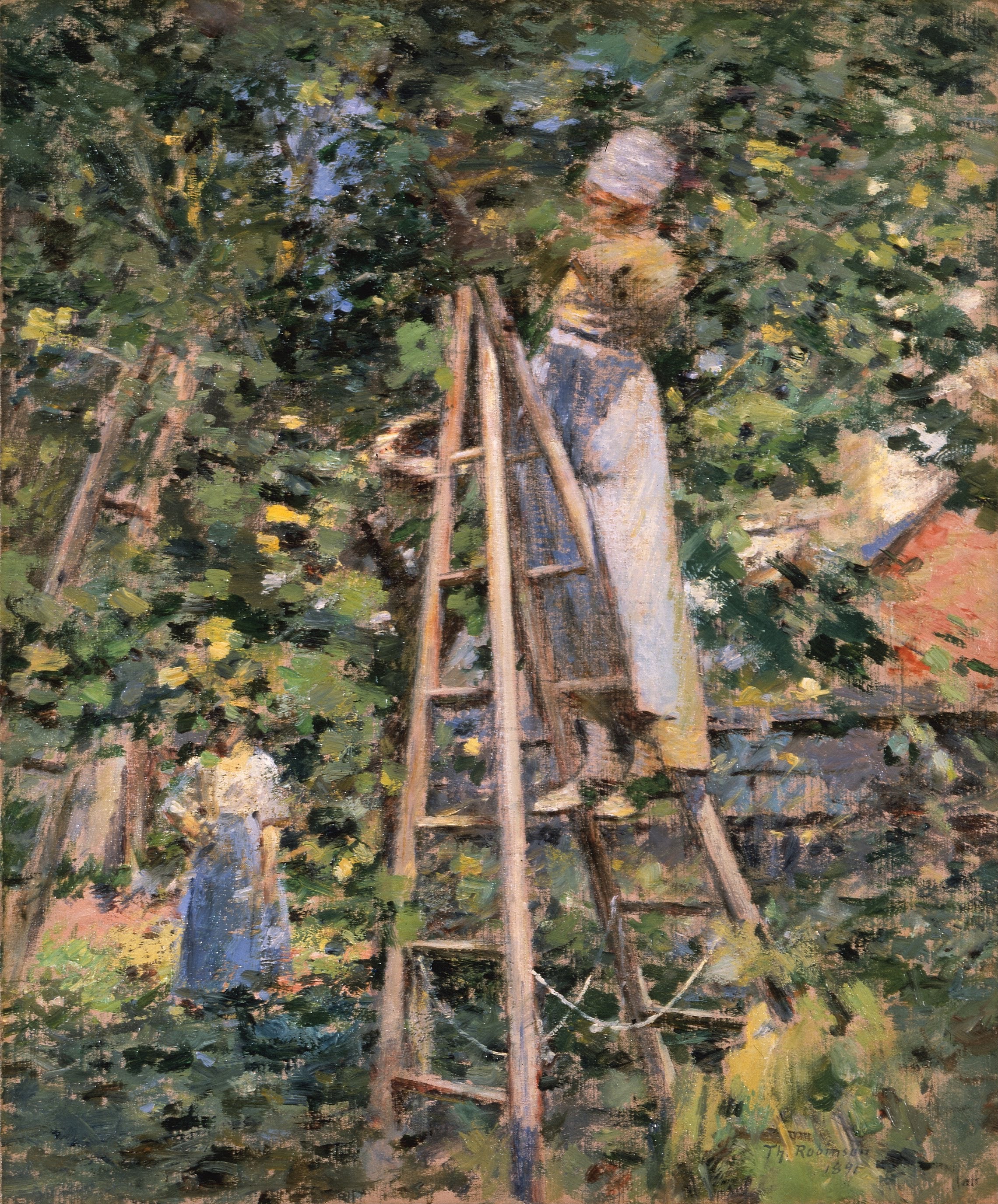 Cueillette de prunes - Theodore Robinson