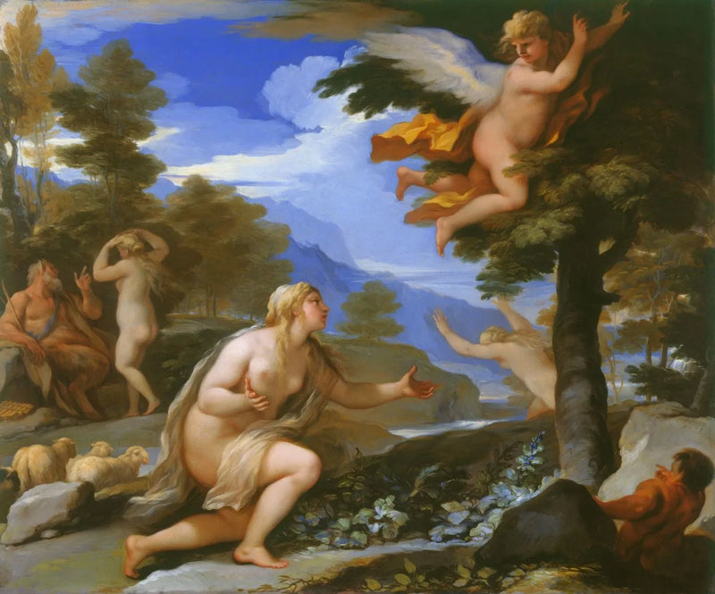 Aşık Cupid ve Psyche'yi Terk Ediyor - Luca Giordano