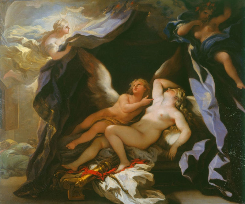 Aşık Cupid ve Uyuyan Psyche - Luca Giordano