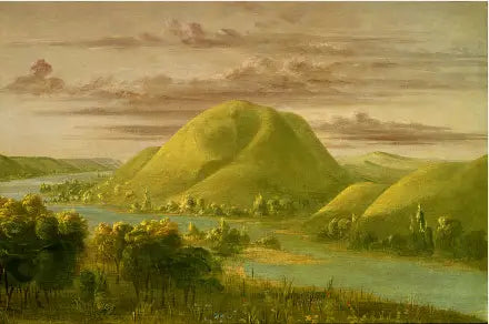 Meraklı otlu kayalıklar, Saint-Pierre Nehri - George Catlin