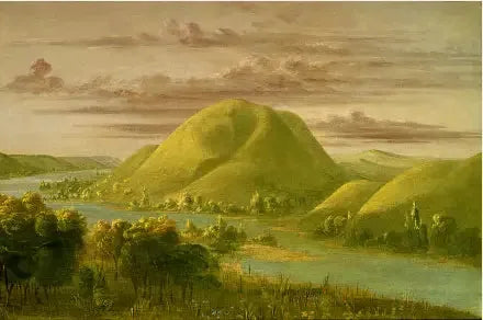 Meraklı otlu kayalıklar, Saint-Pierre Nehri - George Catlin