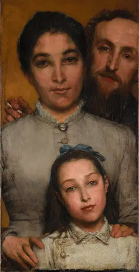Dalou, eşi ve kızı - Lawrence Alma-Tadema