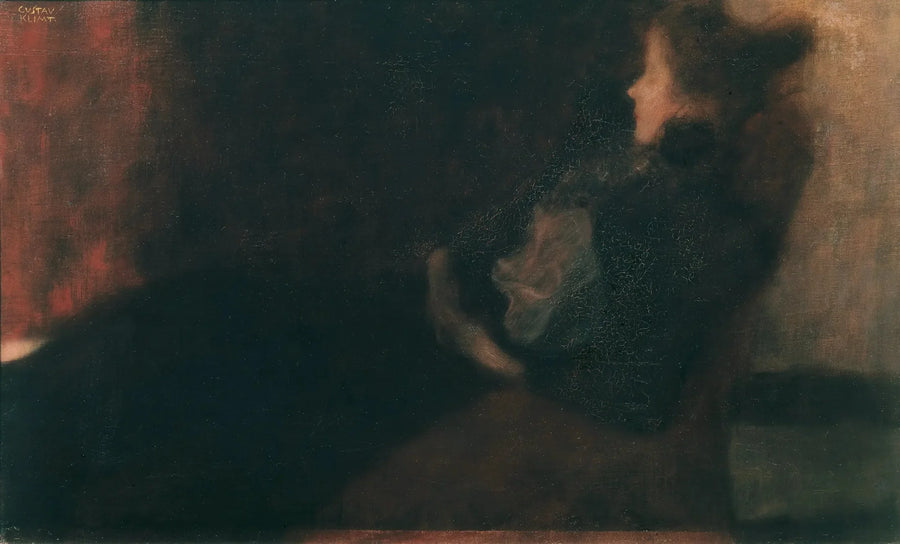 Şömine Kenarındaki Kadın (Dame am Kamin) - Gustav Klimt