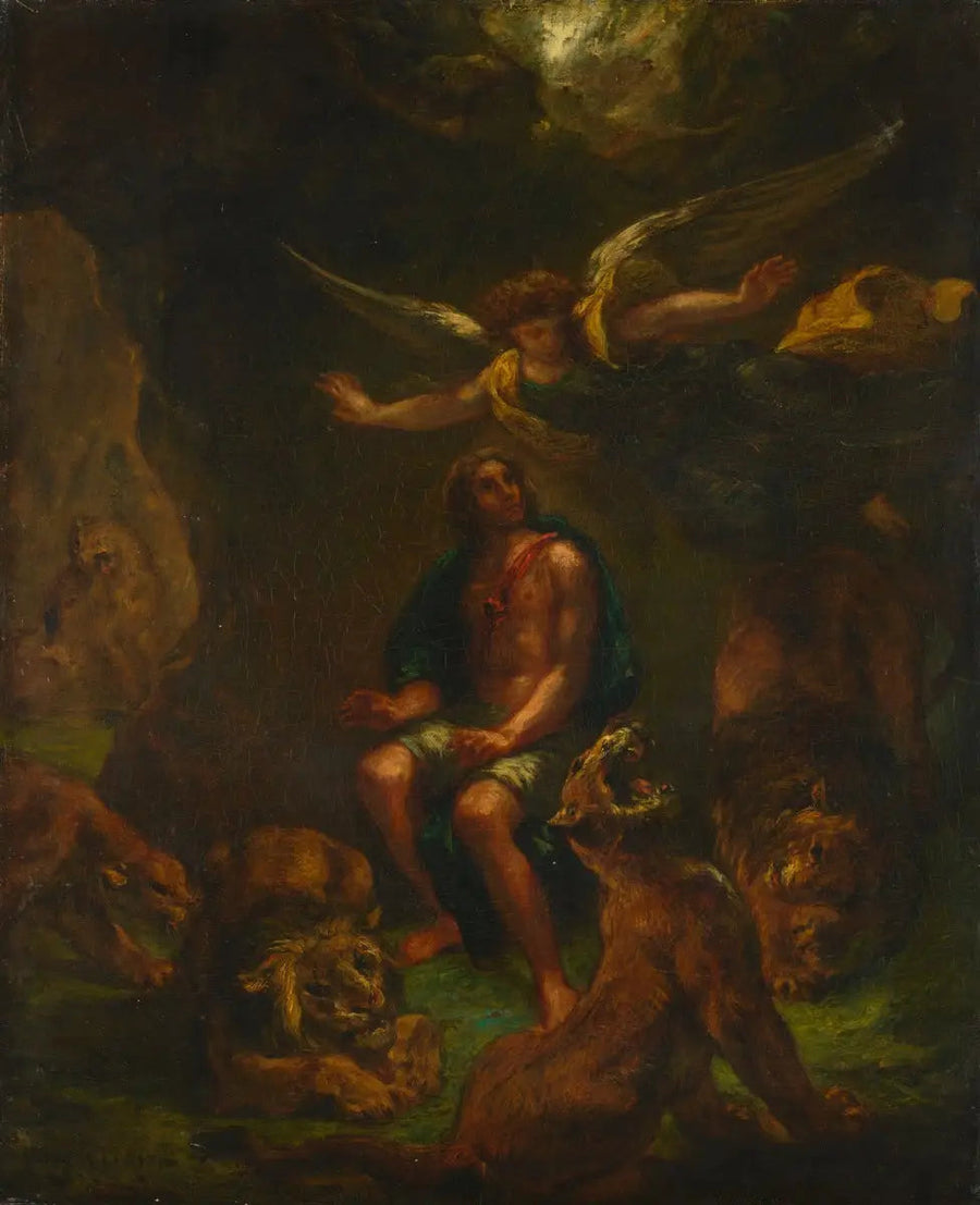 Daniel aslanların kuyuunda - Eugène Delacroix
