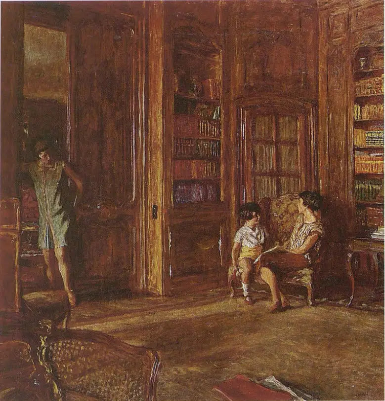 Kütüphanede - Édouard Vuillard
